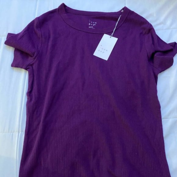 a new day Tops A New Day Womens Short Sleeve Ribbed Tshirt Poshmark